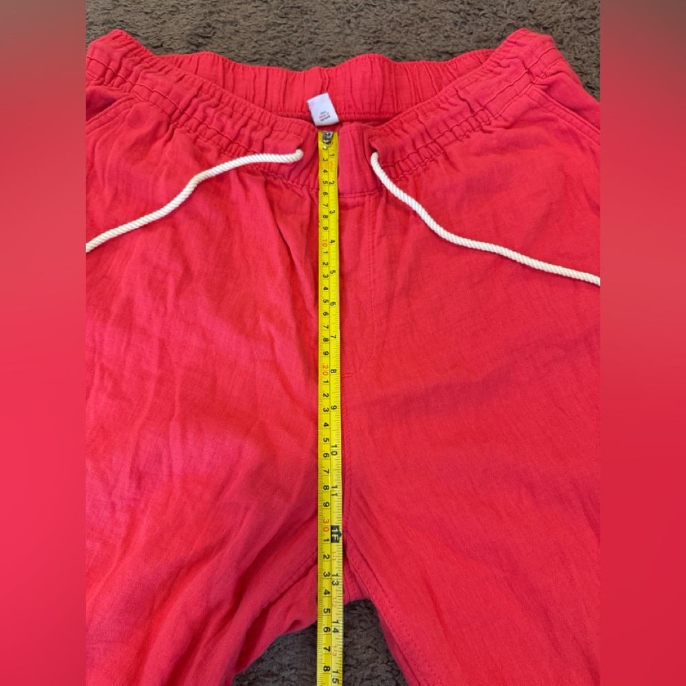 2 FOR $20 Old Navy Bright Orange Crop Pants Elastic Waist High Rise Casual L - Picture 5 of 8